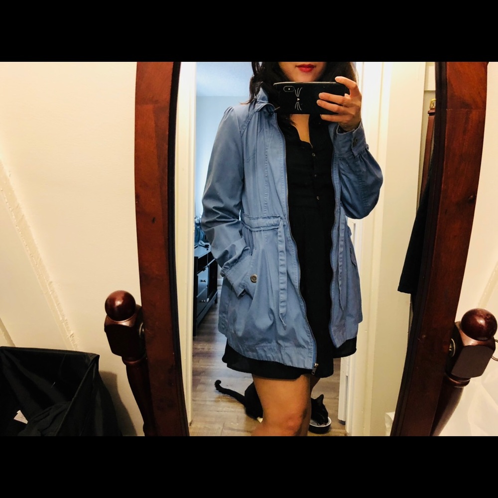 Light Blue Zipper Jacket